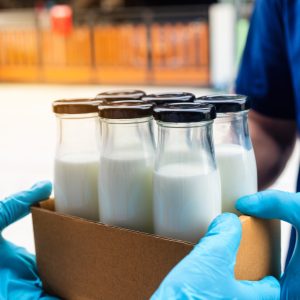 Packaged dairy products prepared for export